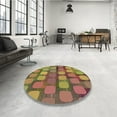 thumbnail image 4 of Ahgly Company Machine Washable Indoor Square Transitional Sienna Brown Area Rugs, 5' Square, 4 of 7