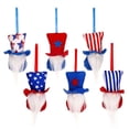 thumbnail image 1 of 6 PCS Independence Day Hanging Ornaments-4th of July Hanging Tags Red Blue and White Patriotic Gnomes Stars Hearts Pendant for Veterans Day Crafts Home Decoration, 1 of 8