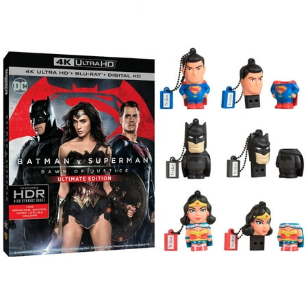Batman V Superman: Dawn Of Justice (3D Blu-ray + Blu-ray + Digital HD) Your Choice of TRIBE DC Marvel USB