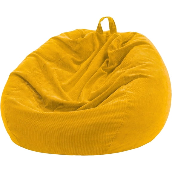 Bean Bag Chair Cover (No Filler) for Kids and Adults, Beanbag Stuffed Animal Storage Without Filling Plush Toys Holder and Organizer Soft Premium Corduroy 200L