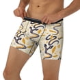 thumbnail image 3 of Xecao Snake And Floral Print Boxer Briefs for Men's Stretch Moisture-Wicking Underwear, Mid-Rise Classics breathable fabric, 3 of 7