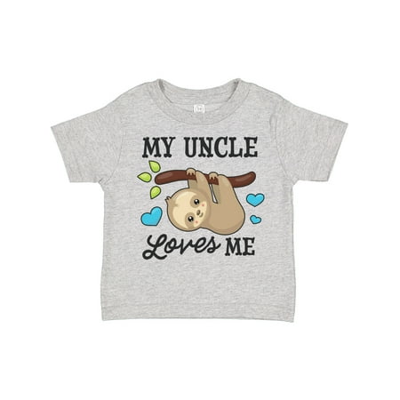 

Inktastic My Uncle Loves Me with Sloth and Hearts Gift Toddler Boy or Toddler Girl T-Shirt
