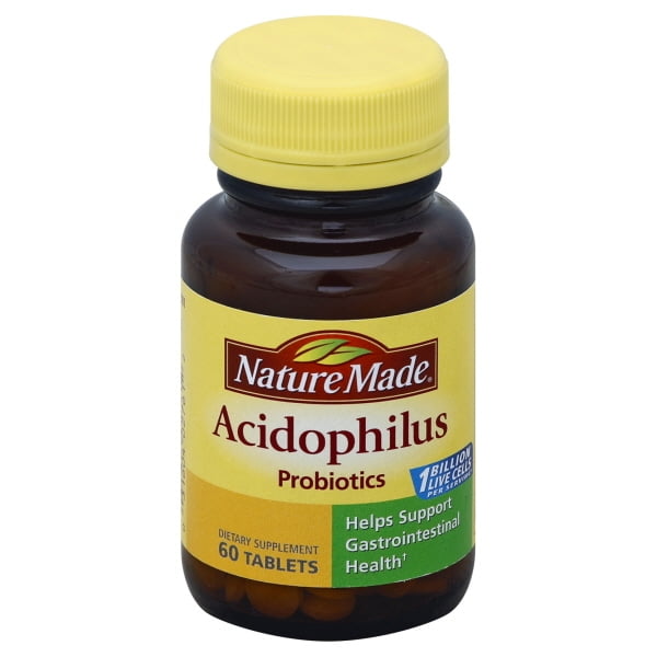 Nature Made Acidophilus Probiotic Dietary Supplement Tablets, 60 count