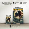 thumbnail image 5 of Fort Myers Beach, Florida, Palms and Moon (12x18 Aluminum Art, Indoor Outdoor Metal Sign Decor), 5 of 5