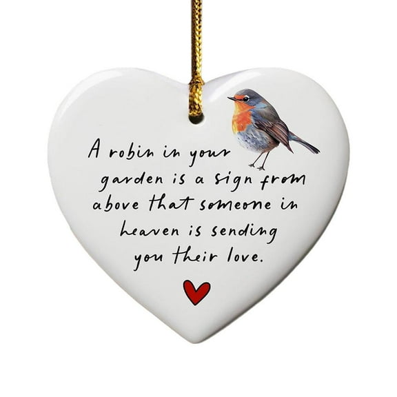 Memorial Cardinal Christmas Ornament – 2.55" Acrylic Remembrance Hanging Pendant with Quote, Sympathy Gift for Loss of Loved One