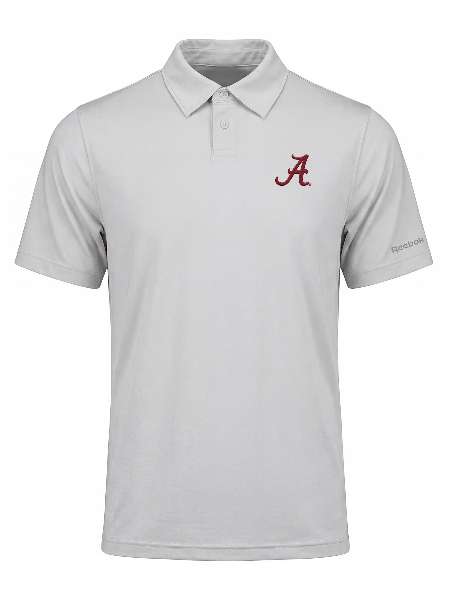 Alabama Crimson Tide Reebok Mens Gray Short Sleeve Polo Shirt