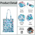 thumbnail image 5 of Watercolor Butterfly Floral Canvas Tote Bag – Romantic Nature-Inspired Reusable Cotton Shopping Bag with Artistic Fantasy Garden & Starry Sky Design for Women, Teens, Aesthetic Gift Lovers, 5 of 7