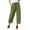 Green, variant on yunLCZ Women's Straight Leg Pants High Wa Womens Pocket Solid Elastic Waist Stitching Straight High Waist Casual Pants