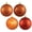 Burnished Orange, variant on Vickerman 6" Wine 4-Finish Ball Ornament Assortment, 4 per Box