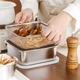 thumbnail image 7 of 3 Pcs Stainless Steel Baking Pan Set with Filter Basket and Cover for Kitchen Storage and Cooking, 7 of 7