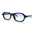 thumbnail image 5 of Hipster Narrow Oval Hustler Pop Color Lens Mid Temple Sunglasses Black - Blue, 5 of 8