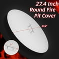 thumbnail image 2 of Haosegd Fit 25" Round Fire Pit Burner, 28" Round fire Pit lid,Stainless Steel Fire Pit Cover with Handle, High Tmperature Tesistant, for Round Fire Pits or Burner Pan…, 2 of 4