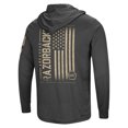 thumbnail image 3 of Men's Colosseum Heather Black Arkansas Razorbacks Team OHT Military Appreciation Long Sleeve Hoodie T-Shirt, 3 of 4