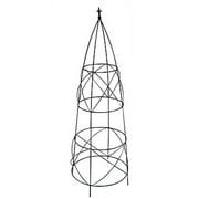Panacea Circular Obelisk with Finial, Black, 35.625"