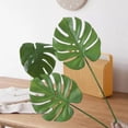 thumbnail image 3 of Artificial Leaf Realistic Shape Widely Applied Flexible Decorative Plastic Fake Monstera Leaf Home Decoration, 3 of 7