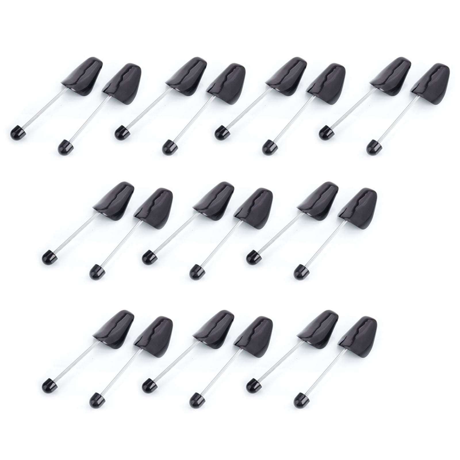 Kepooman 10 Pairs Men Plastic Shoe Tree Stretcher for Boots & Tennis shoes Sneakers, Black