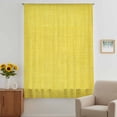 thumbnail image 3 of Yellow Burlap Texture Sheer Curtains 108 Inches Extra Long, Farmhouse Vintage Yellow Light Filering Curtains, Privacy Drapes Simi Floor to Veiling Curtain for Living Room Bedroom Window Treatment, 3 of 9