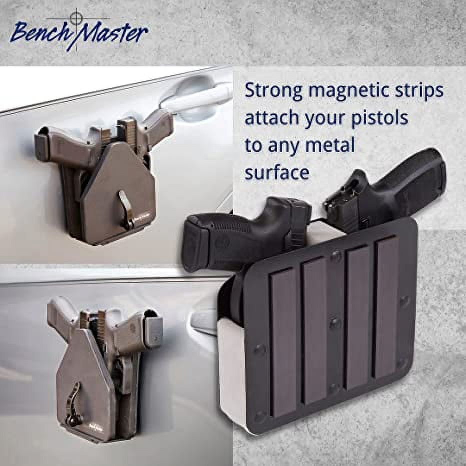 Benchmaster Magnetic Two Pistol Rack for Gun Safes – American Made