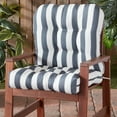 thumbnail image 3 of Greendale Home Fashions Canopy Stripe Gray 42 x 21 in. Outdoor Reversible Tufted Chair Cushion, 3 of 9