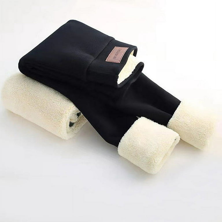 Fleece Lined Leggings Warm Comfortable For Winter 3XL Peel The Black 