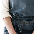 thumbnail image 5 of TOPTIE Cotton Canvas Denim Apron Sleeveless Kitchen Workwear with Pockets for Home and Restaurant-Blue, 5 of 6