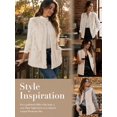thumbnail image 6 of Mengpipi Women's Soft Fleece Vest Jacket - Reversible Fuzzy Plush Sleeveless Coat S-XL, 6 of 7