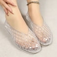 thumbnail image 2 of YLYL Women Jelly Ballet Flat Shoes Pointed Toe Slip on Hollow out Comfortable Casual Summer Beach Shoes, 2 of 6
