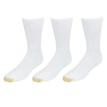 Men's Gold Toe 2187S Ultra Tec Crew Socks - 3 Pack (White O/S ...
