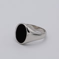 thumbnail image 3 of Natural Black Onyx Gemstone Ring, Oval Cut Ring, 925 Sterling Silver Men's Ring, 3 of 5