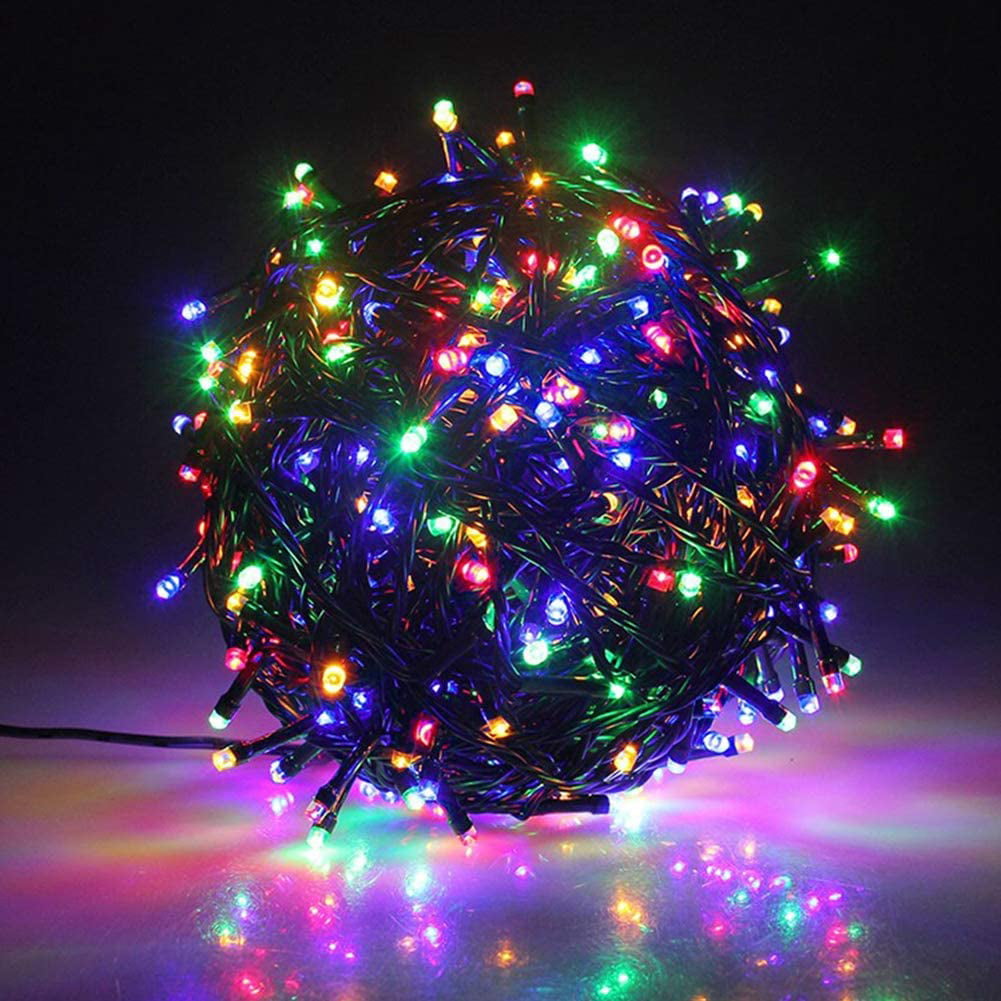 Twinkle Star Outdoor Christmas Tree Lights 200 LED 66ft Mini Fairy String Plug 