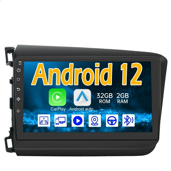 Awesafe 9 Inch Car Stereo Radio for Honda Civic 2012, Car Radio Support Carplay Android Auto Bluetooth WiFi FM Mirror Link GPS Navigation Split Screen SWC
