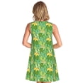 thumbnail image 2 of Bixox Cartoon Frog And Lotus Leaf Print Women's Sleeveless A-Line Dress with Pockets, Casual Knee-Length Tank Dress for Summer-Small, 2 of 7