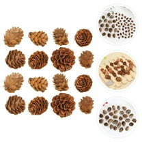 VERDANVERSE 100Pcs Mini Pinecone Decorations Assorted Color Wooden Plastic For Christmas Tree Party Favor