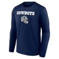 thumbnail image 2 of Men's CeeDee Lamb Navy Dallas Cowboys Team Wordmark Player Name & Number Long Sleeve T-Shirt, 2 of 3