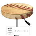 thumbnail image 4 of Disketp Vintage Baseball Funda Redonda para Taburete, Funda de Cojín para Silla de Bar Suave y Elástica-14 inch, 4 of 7