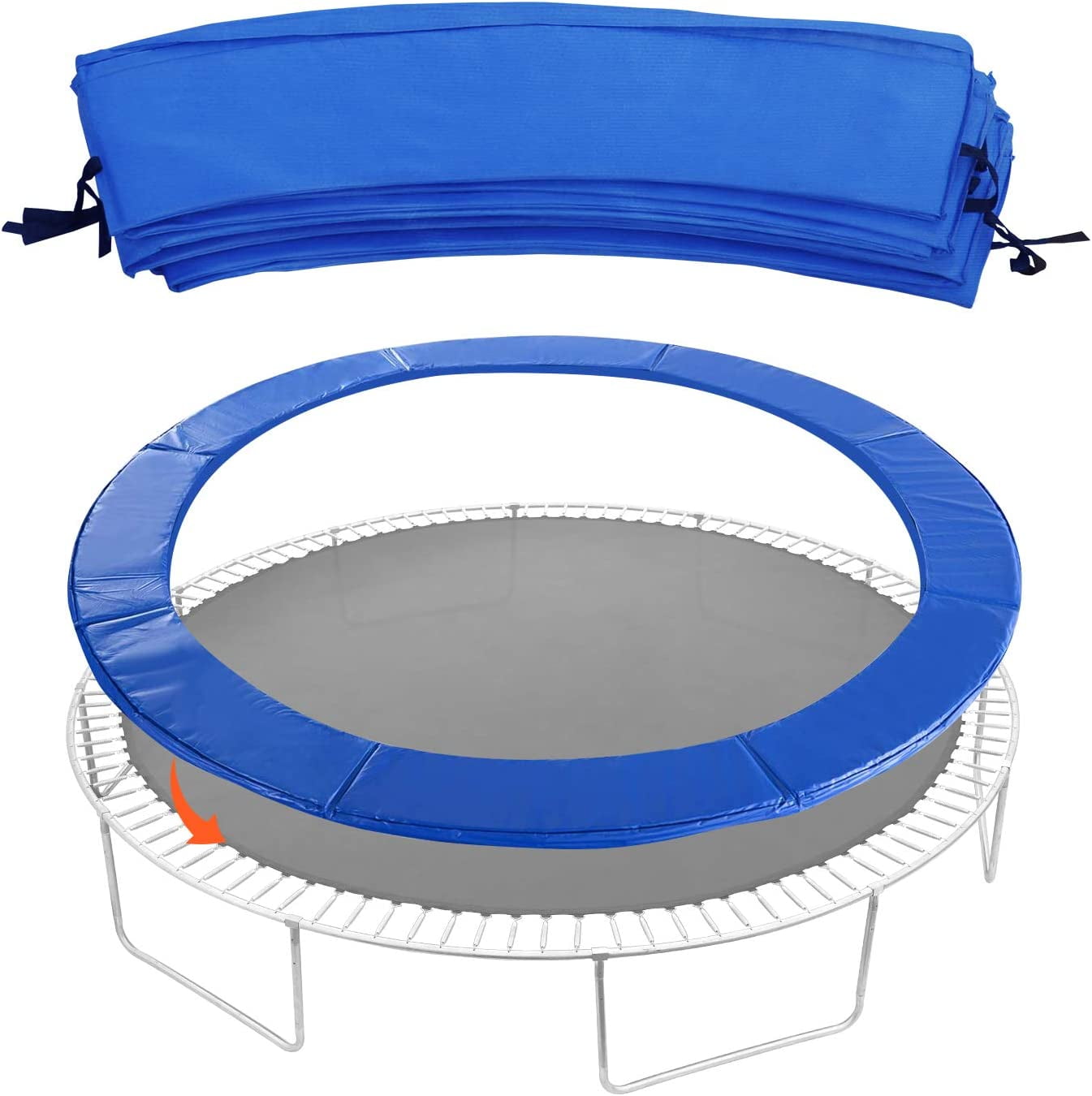 Kumix Trampoline Replacement Spring Pad, 12FT, 14FT, 16FT Trampoline Spring Cover Pad, No Gap