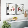 thumbnail image 2 of DecMode Multi Colored Metal Wine Wall Decor with Grapes Detailing (2 Count), 2 of 7