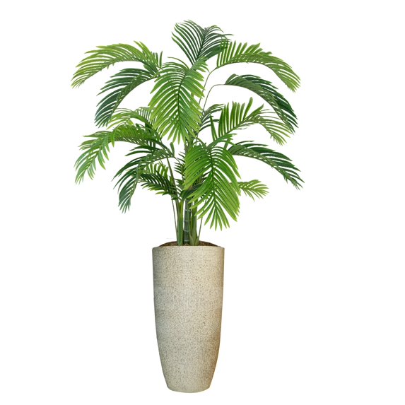 Artificial Faux Real Touch 6.17 Feet Palm Tree With Planter