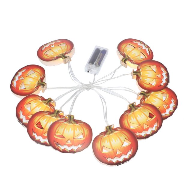 Cadena De Luces Led De Calabaza De 2 M / 78,6 Pulgadas Con 10 Luces Led Decoración De Halloween Cadena De Luces Led Alimentadas Por Batería Decoraciónfiesta En El Porche Del Patio Trasero Eigraketly HA013854-00