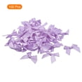 thumbnail image 3 of Uxcell 100Pcs Mini Ribbon Bow Mini Fabric Satin Ribbon Flower Bows for Craft DIY Sewing Wedding Birthday Party Light Purple, 3 of 4