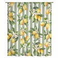 thumbnail image 2 of Spring Lemon Sheer Curtains 108 Inches Extra Long, Botanical Plants Sage Green Stripes Light Filering Curtains, Privacy Drapes Simi Floor to Veiling Curtain for Living Room Bedroom Window Treatment, 2 of 9