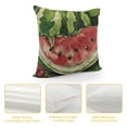 thumbnail image 4 of PHYHOO Summer Decorative Throw Pillow Covers, Red Green Stripes Outdoor Home Decor, Flower Farmhouse Cushion White, 4 of 5