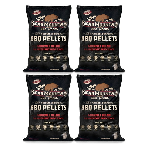 Bear Mountain Granules pour Fumoir en Mélange Gourmet de Bois Franc BBQ, 20 Livres (Lot de 4)