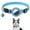Blue#1553, variant on Mascotas Adjustable Reflective Nylon Pet Collar with AirTag Sleeve, Heavy Duty Quick Release Buckle, for Small Medium Large Dogs & Puppies, 2 Pack
