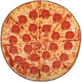 thumbnail image 6 of Cute Pepperoni Pizza Blanket - Round 5 Foot Circle 60" x 60" Realistic Food Snack Throw Wrap Novelty Blanket Kids Fun Gift, 6 of 7