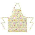 thumbnail image 2 of Pioneer Flower Floral Print Pattern Apron-Garden Aprons for Women with Pockets-Cotton Linen Waterproof Kitchen Cooking Gardening Aprons Adjustable for Kitchen,Cooking,BBQ and Salon 33x27 Inch, 2 of 7
