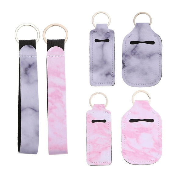 6 fundas protectoras portátiles de neopreno jaspeado y llaveros (colores surtidos)