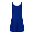 thumbnail image 4 of Combinaison pour Femmes, une-Pièce Décontractée Sans Manches à Encolure Carrée, Jambe Grand Courte, avec Boutons devant, Tissu en Polyester, pour Fête d'Anniversaire d'Été Ou Usage Quotidien, 4 of 6