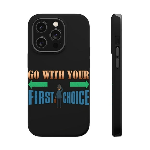 DistinctInk Tough Case for Apple iPhone 15 PRO (6.1" Screen), Compatible with MagSafe Charging - Go With First Choice