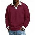 thumbnail image 1 of Ceisia Men's Casual Striped Half Button Round Neck Pullover with Pocket Daily Fashion Top Gift, 1 of 7